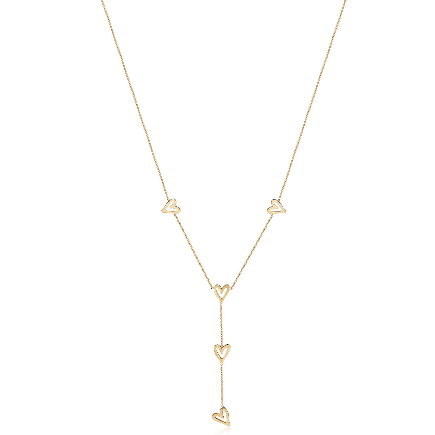 Heart Y Necklace-NSSN962STGC
