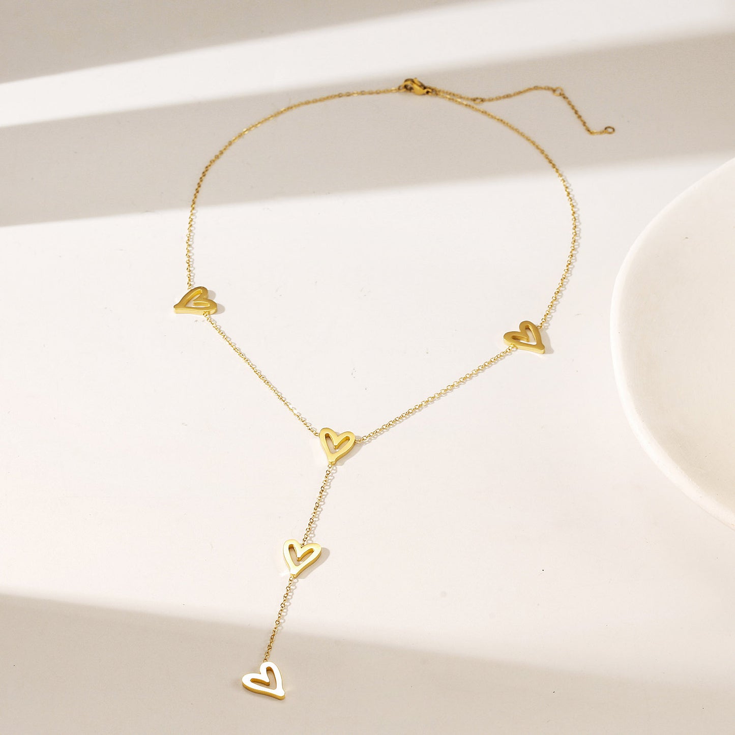 Heart Y Necklace-NSSN962STGC