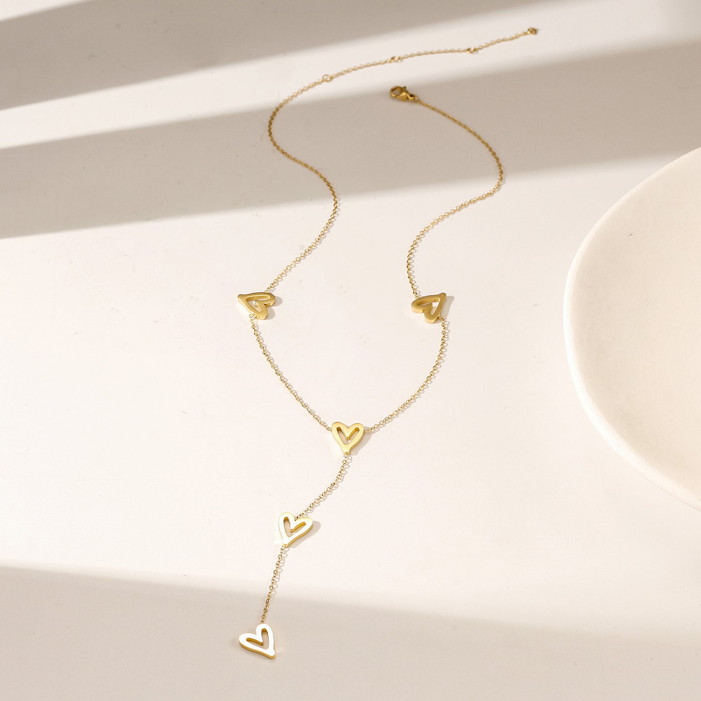 Heart Y Necklace-NSSN962STGC
