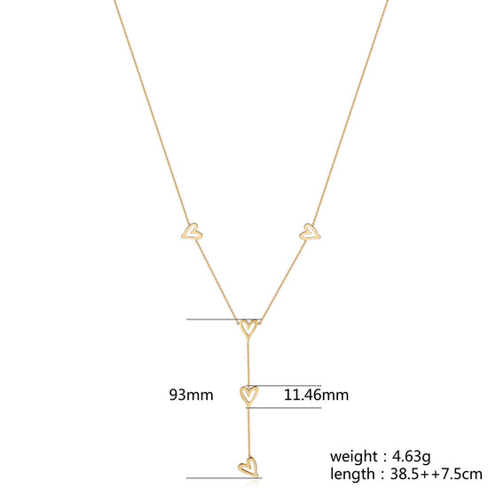 Heart Y Necklace-NSSN962STGC
