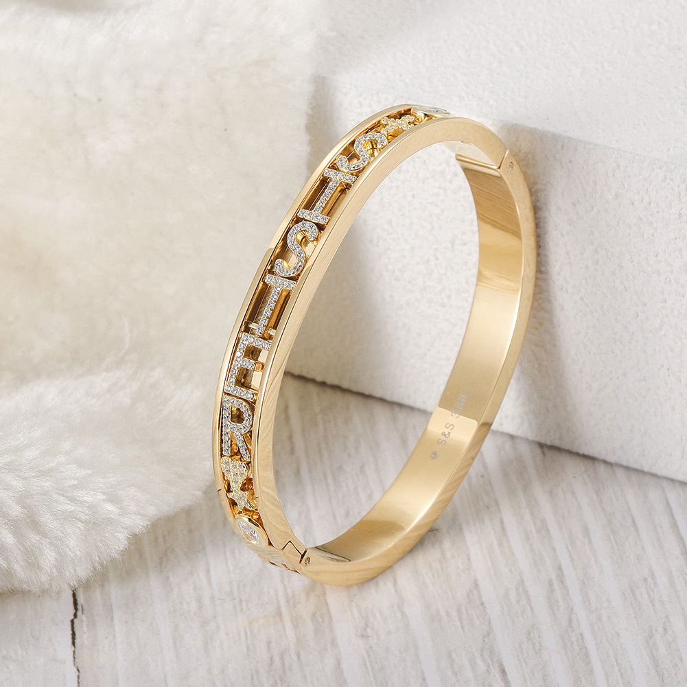 Circular Number Hollow Bracelet-SAC001GC