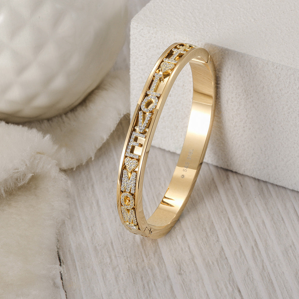 Circular Number Hollow Bracelet-SAC001GC