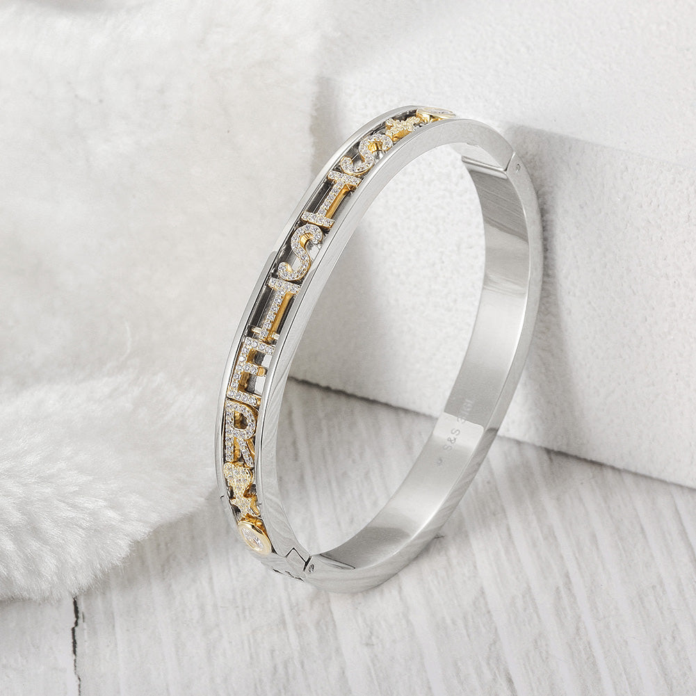 Circular Number Hollow Bracelet-SAC001GC
