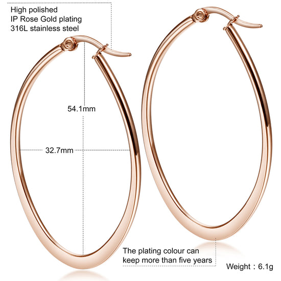 Large circle stainless steel earrings-SCE247ST