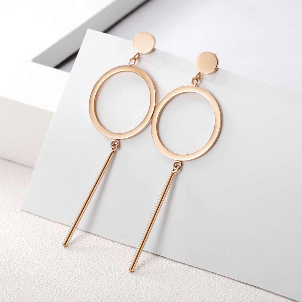 Circular smooth earrings-SCE256ST