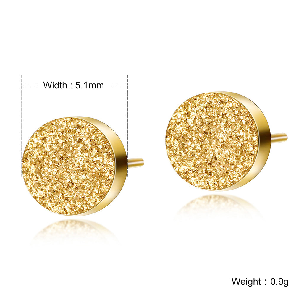 Golden full diamond earrings-SCE267ST