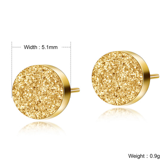 Golden full diamond earrings-SCE267ST