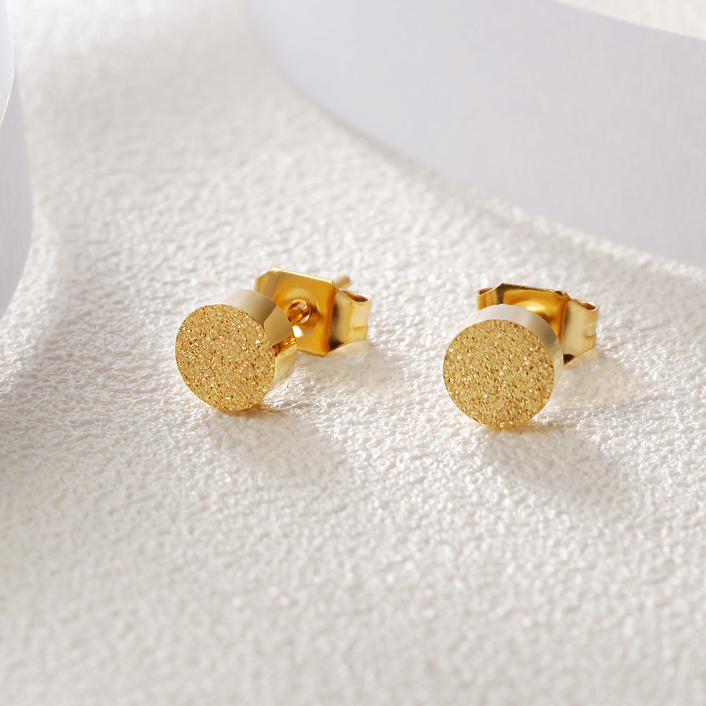 Golden full diamond earrings-SCE267ST