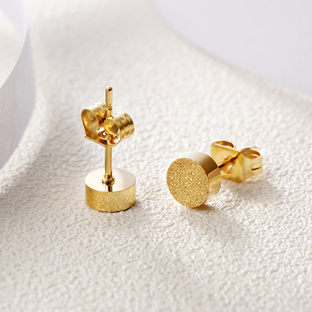 Golden full diamond earrings-SCE267ST