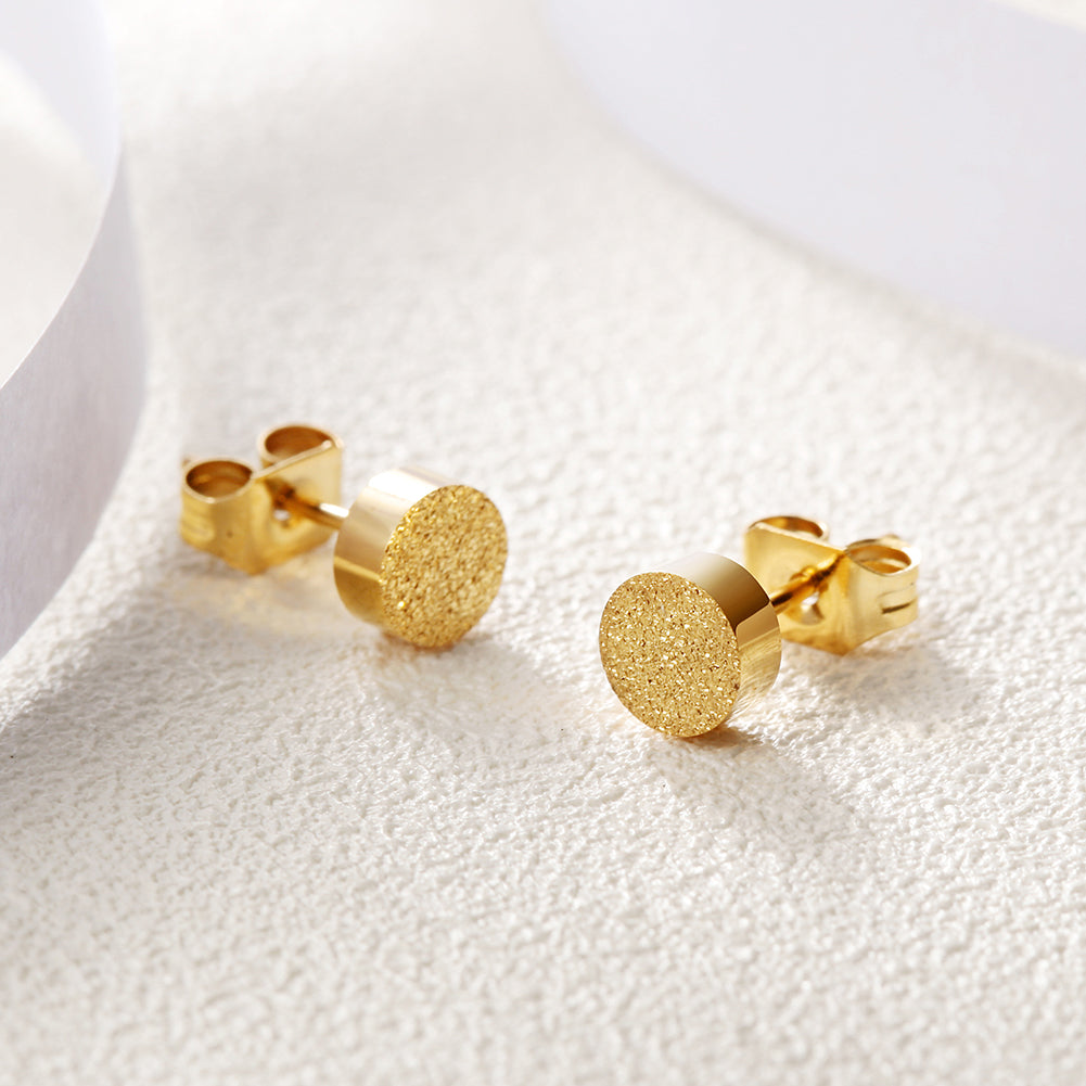 Golden full diamond earrings-SCE267ST