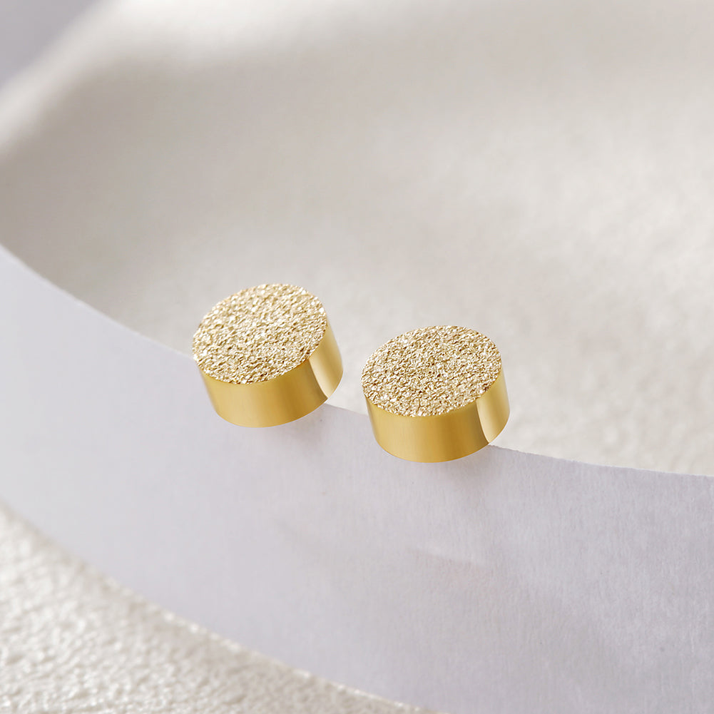Golden full diamond earrings-SCE267ST