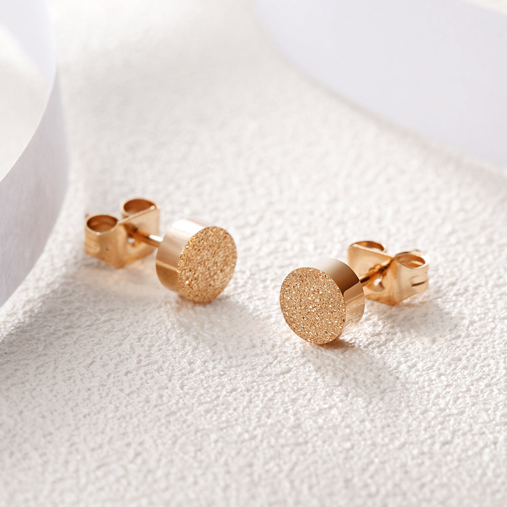 Golden full diamond earrings-SCE267ST