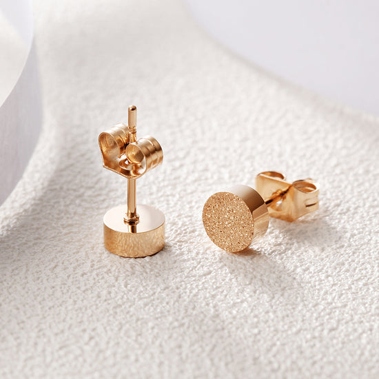 Golden full diamond earrings-SCE267ST