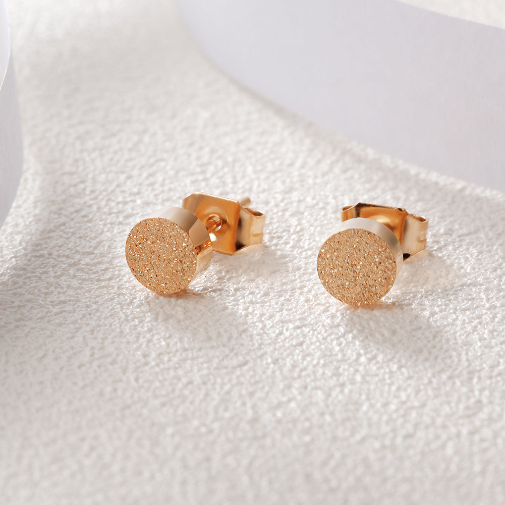 Golden full diamond earrings-SCE267ST
