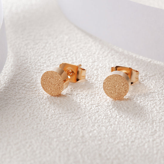 Golden full diamond earrings-SCE267ST