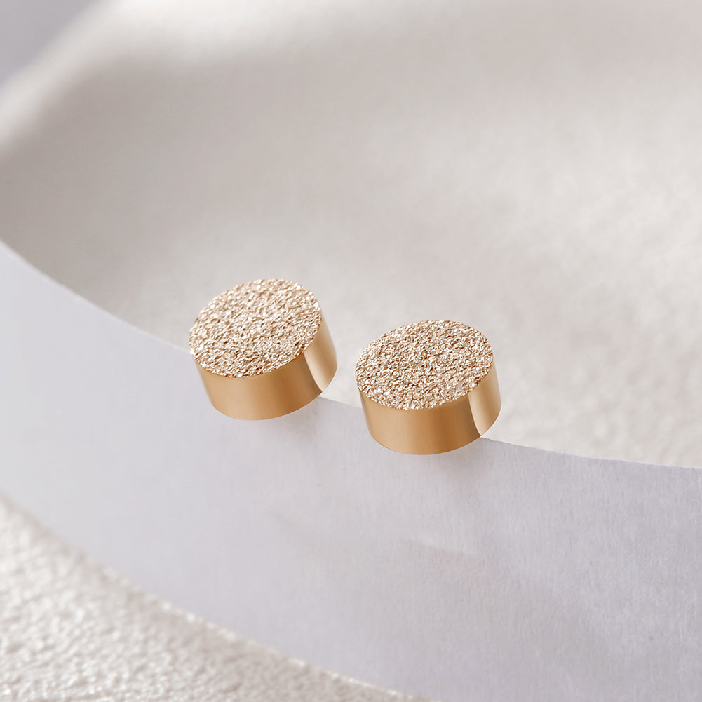 Golden full diamond earrings-SCE267ST