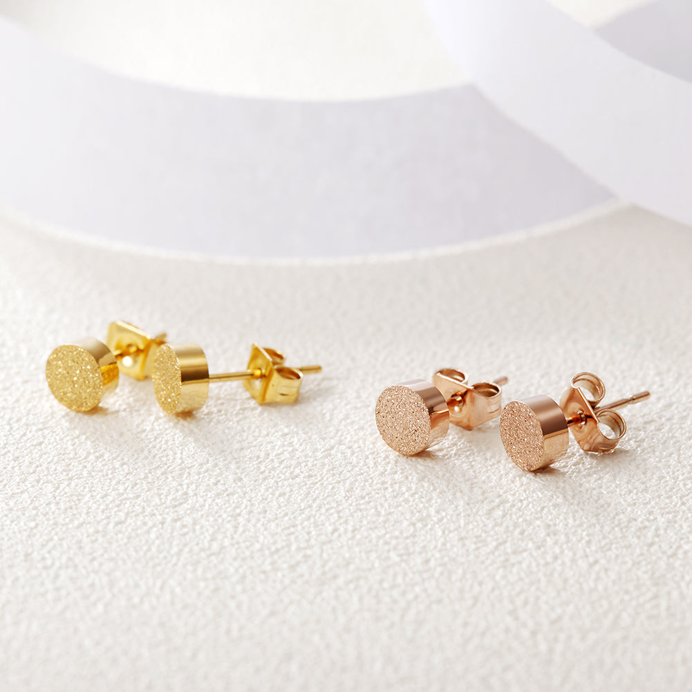 Golden full diamond earrings-SCE267ST