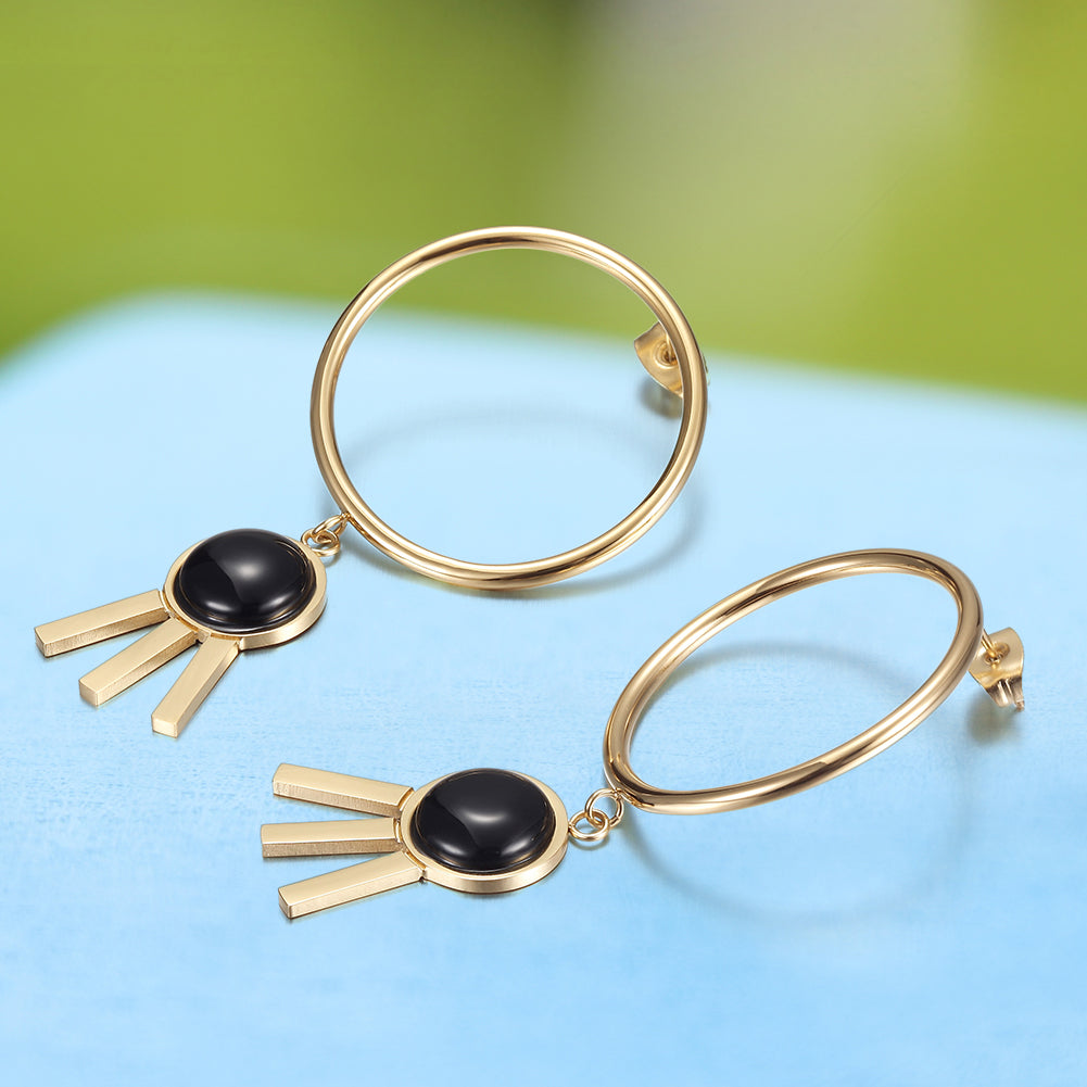 Circular three legged earrings-SCE271ST