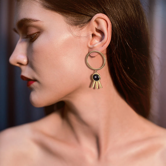 Circular three legged earrings-SCE271ST