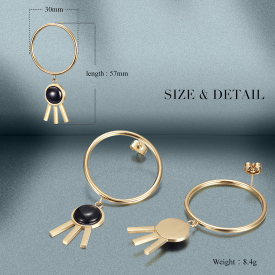 Circular three legged earrings-SCE271ST