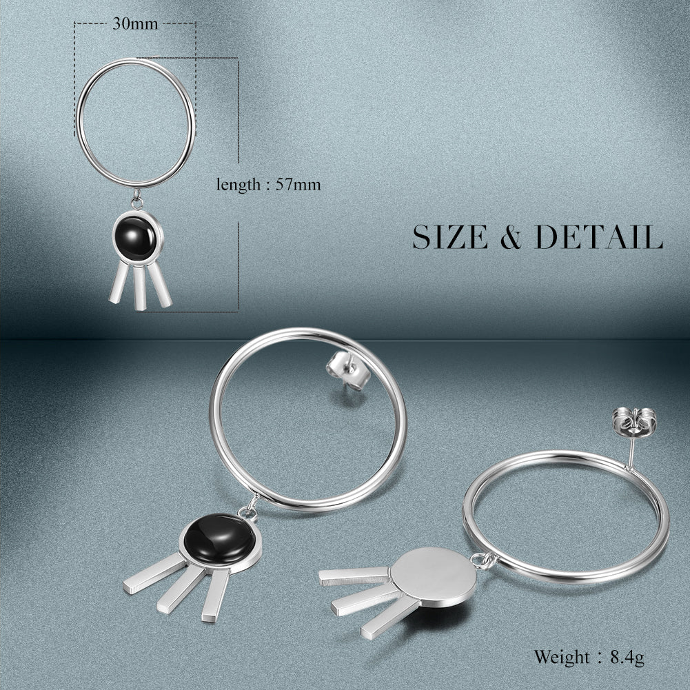 Circular three legged earrings-SCE271ST
