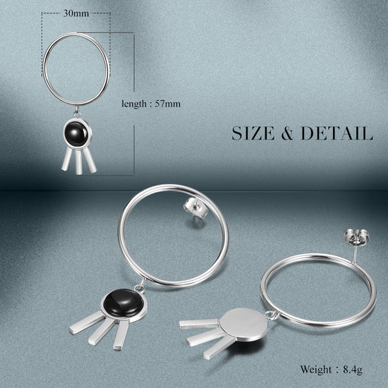 Circular three legged earrings-SCE271ST