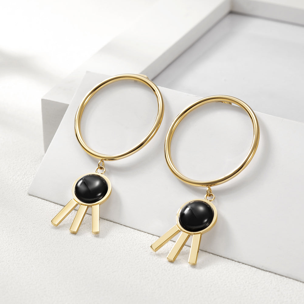 Circular three legged earrings-SCE271ST