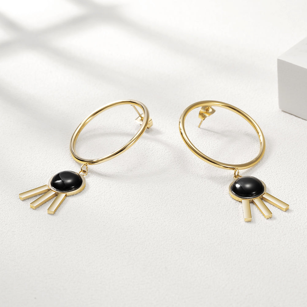 Circular three legged earrings-SCE271ST