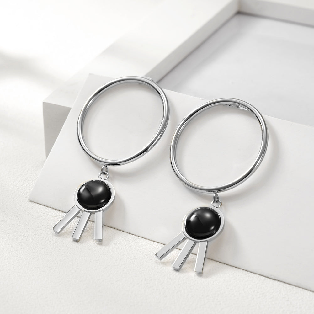 Circular three legged earrings-SCE271ST