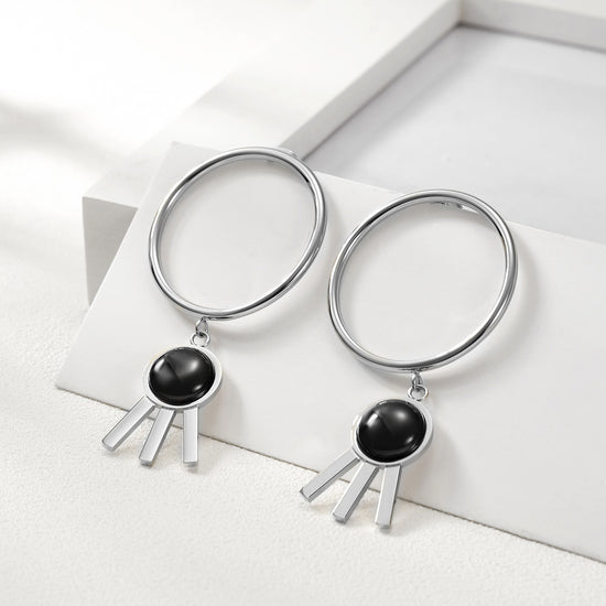 Circular three legged earrings-SCE271ST