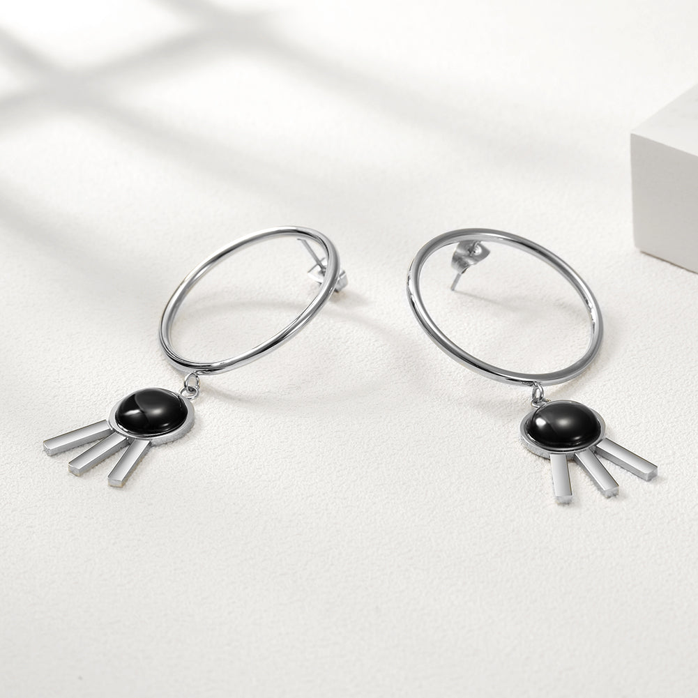 Circular three legged earrings-SCE271ST