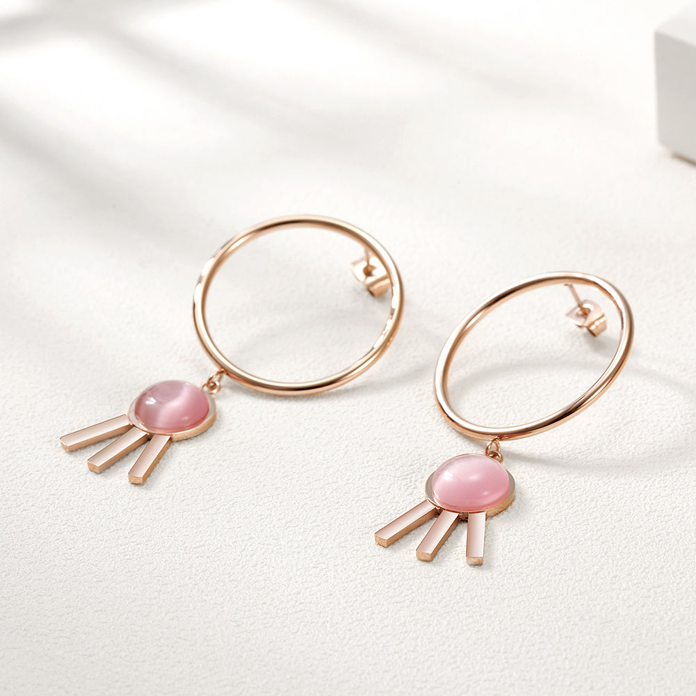 Circular three legged earrings-SCE271ST