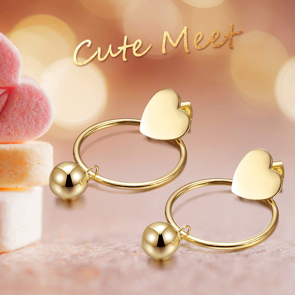 Love Circle Earrings-SCE276ST