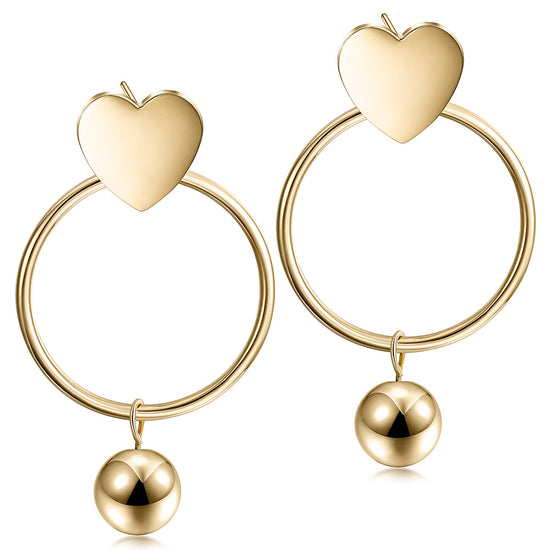 Love Circle Earrings-SCE276ST