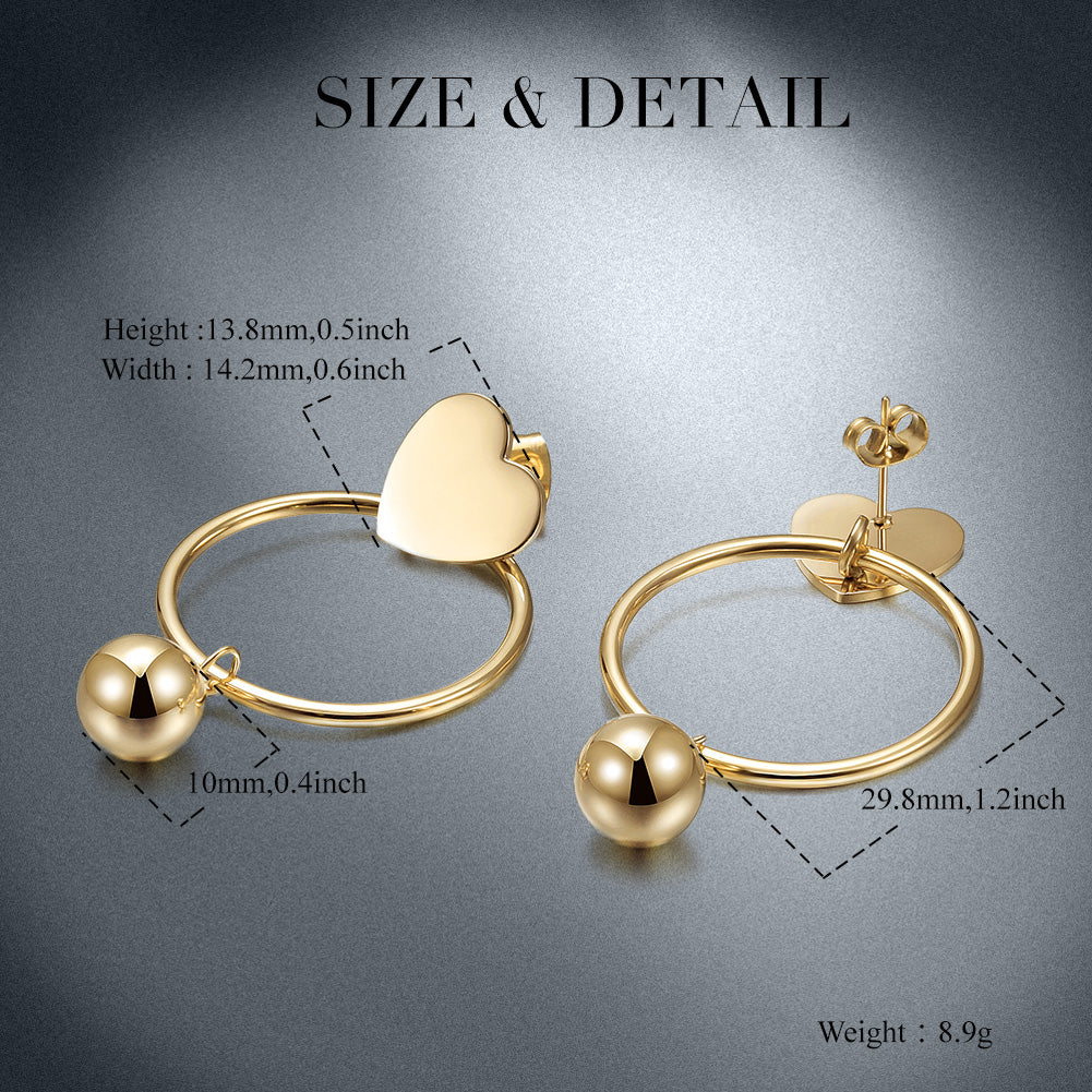 Love Circle Earrings-SCE276ST