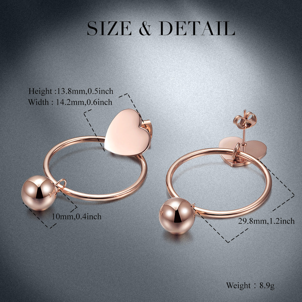 Love Circle Earrings-SCE276ST