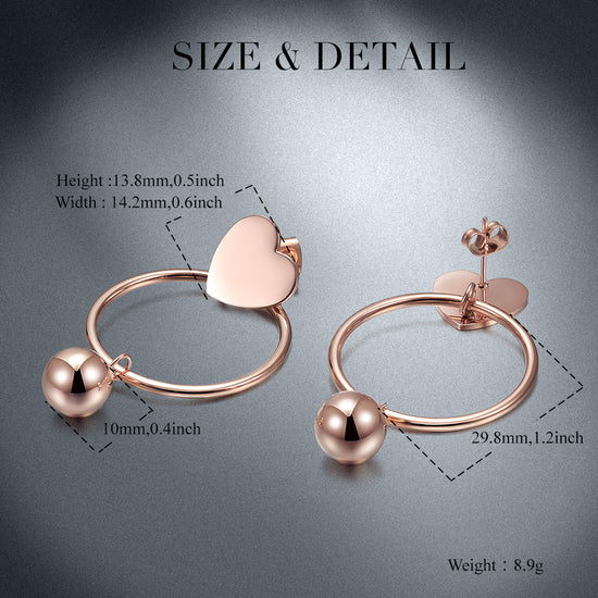 Love Circle Earrings-SCE276ST