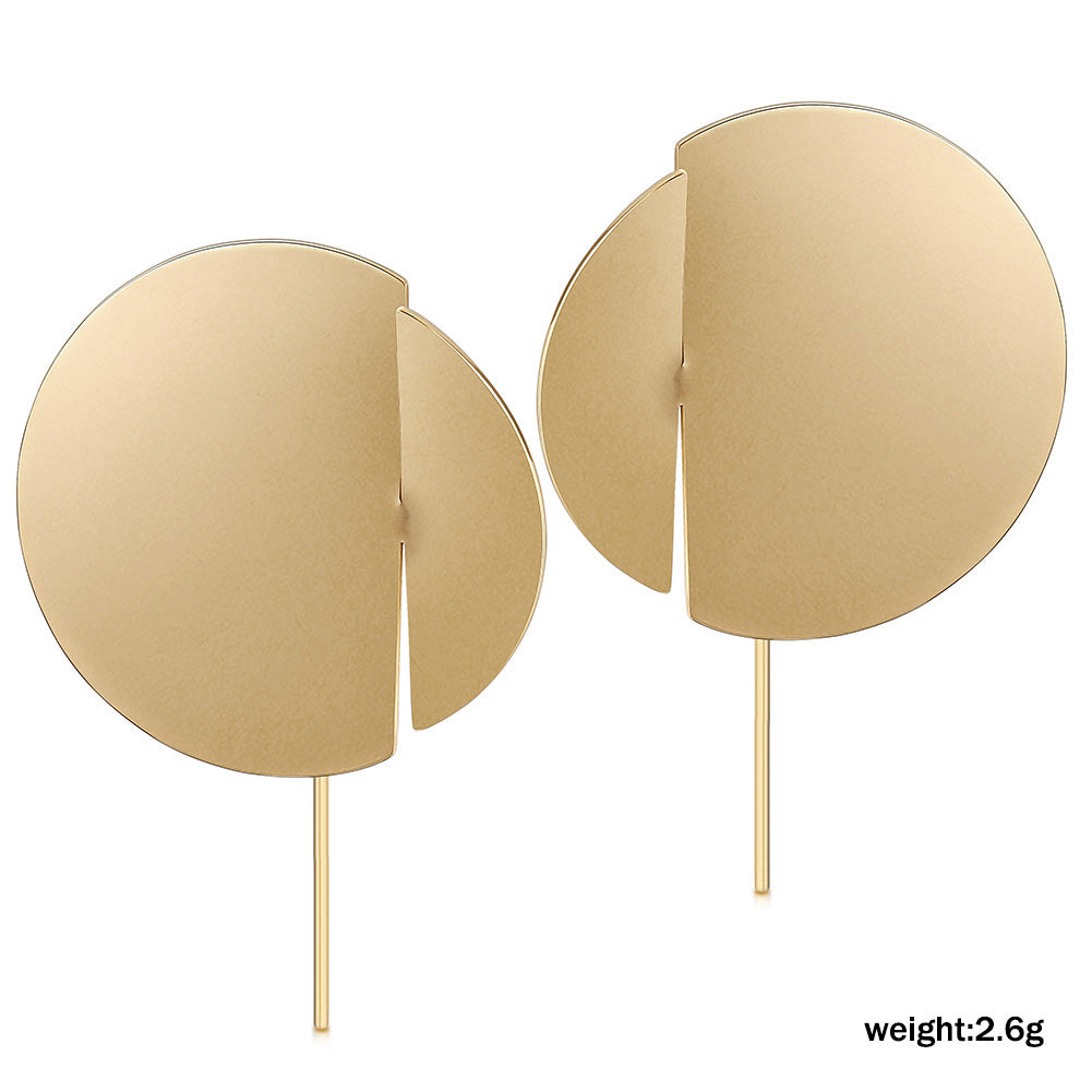Twisted circular earrings-SCE296STGC