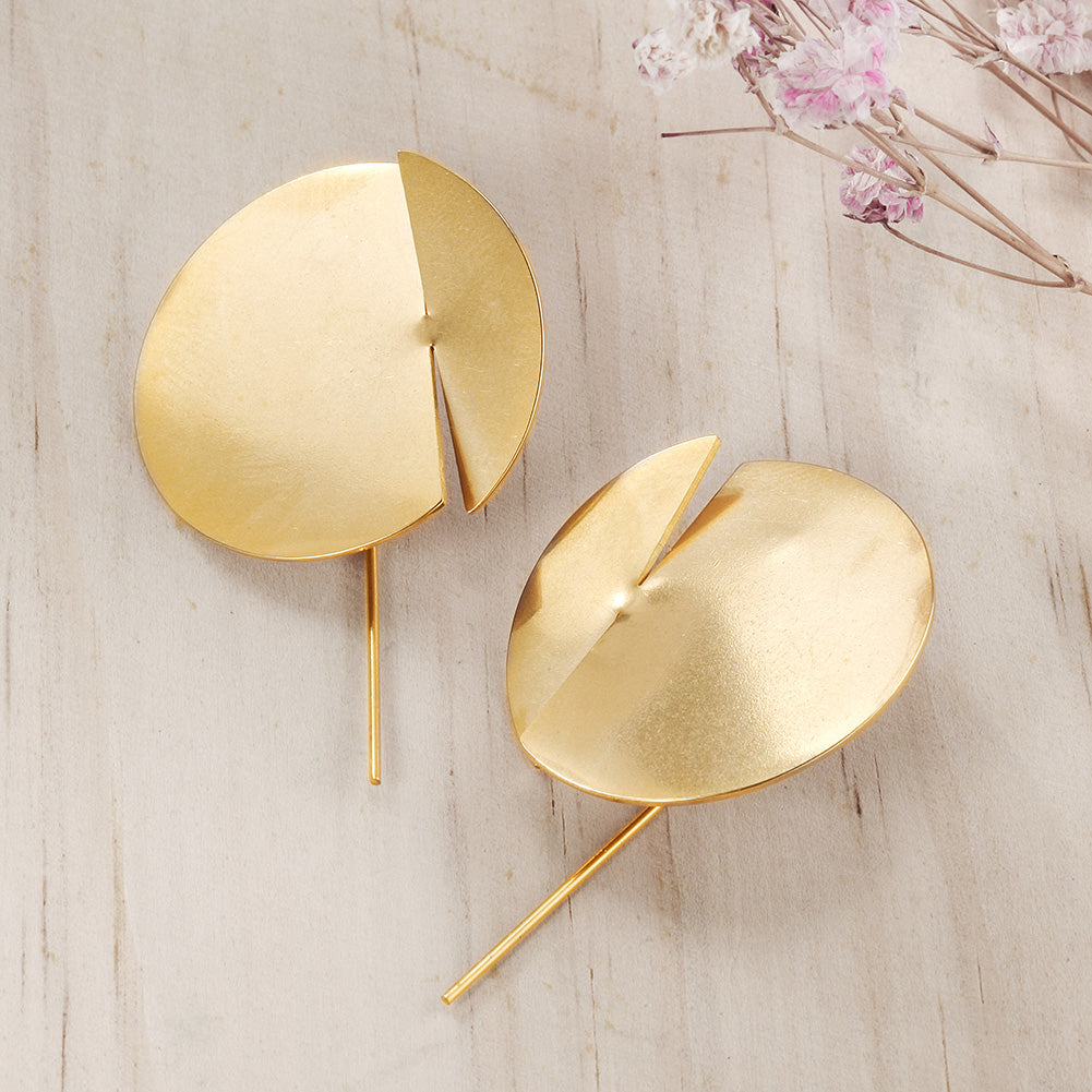 Twisted circular earrings-SCE296STGC