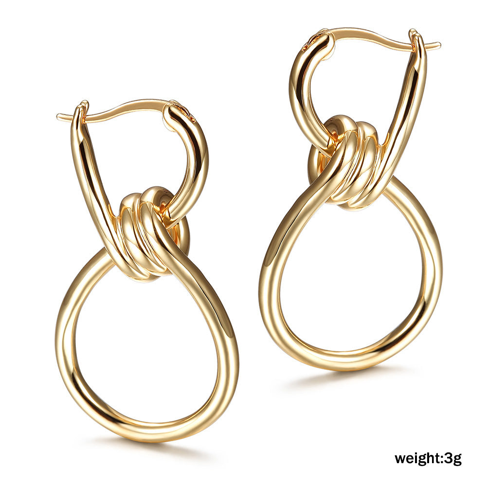 Exaggerated circular earrings-SCE299STGC