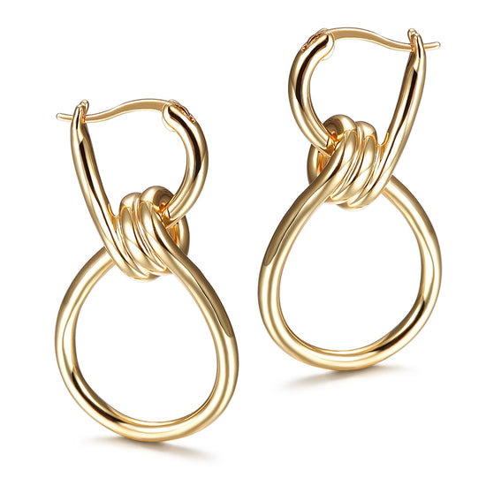 Exaggerated circular earrings-SCE299STGC