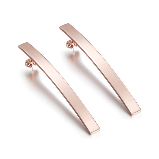 Long stainless steel earrings-SCE307STRG