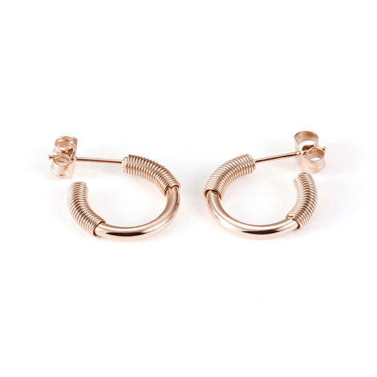 Spiral C-shaped earrings-SCE318ST