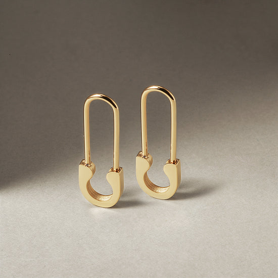 Load image into Gallery viewer, U-shaped lock earrings-SCE338ST
