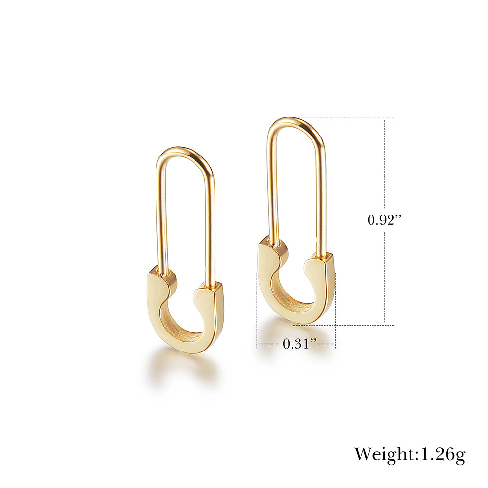 U-shaped lock earrings-SCE338ST