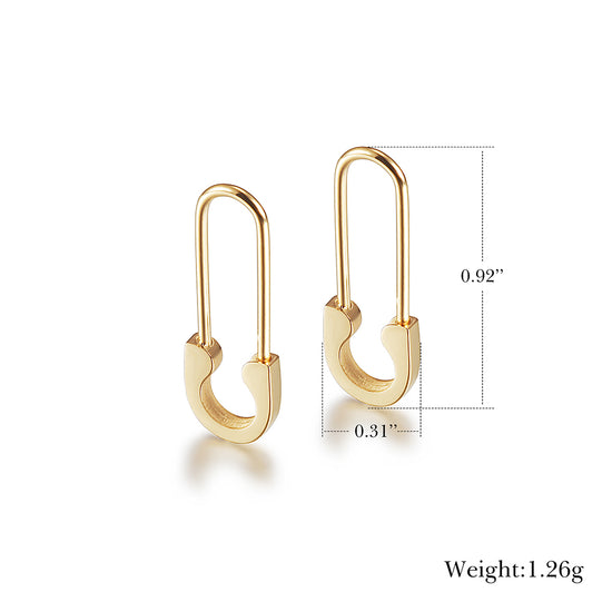 Load image into Gallery viewer, U-shaped lock earrings-SCE338ST
