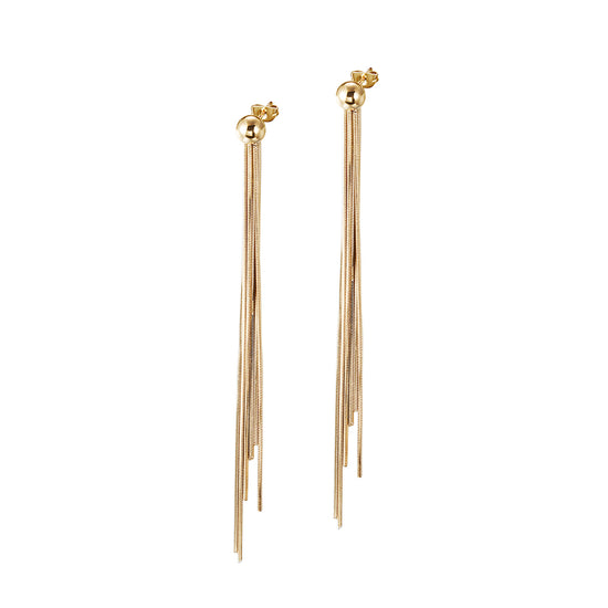 Long and short chain earrings-SCE349STGC