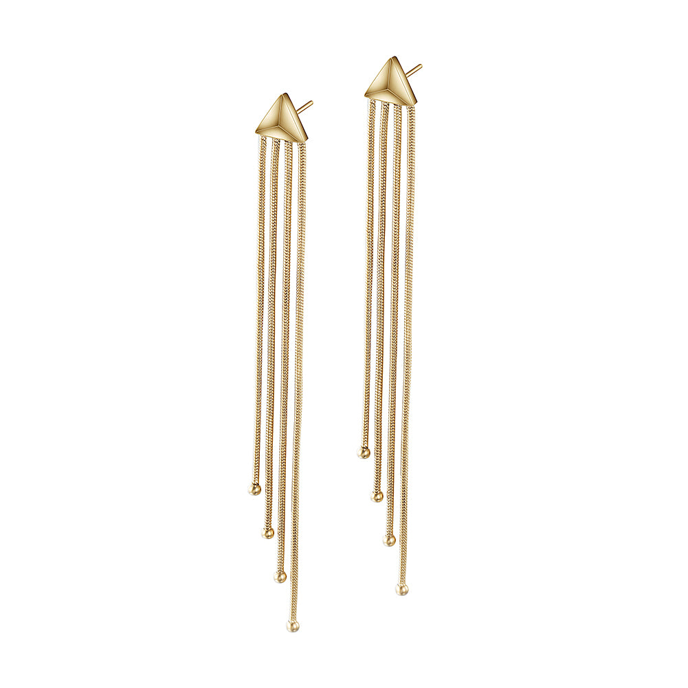 Four chain earrings-SCE350STGC