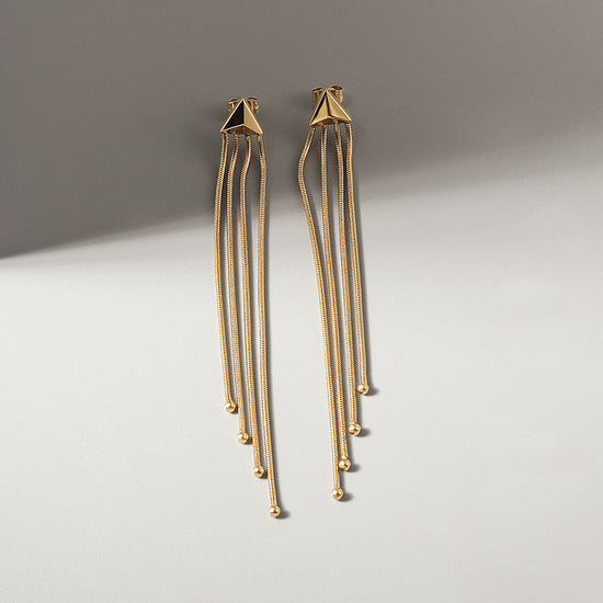 Four chain earrings-SCE350STGC
