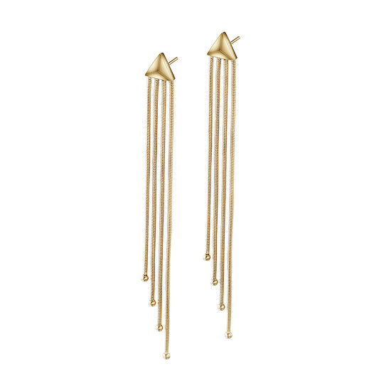 Four chain earrings-SCE350STGC